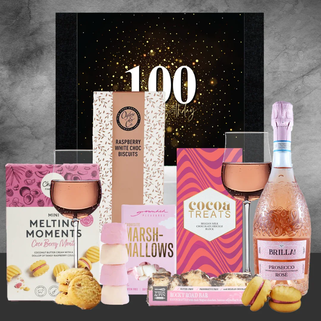 100th Birthdays & Pink Sparkling Hamper - Image 3