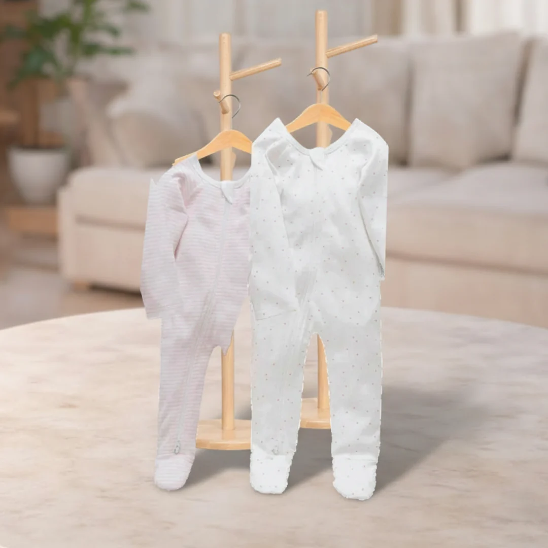 2 Pure Baby Organic Growsuits - Sizes 000 or 00