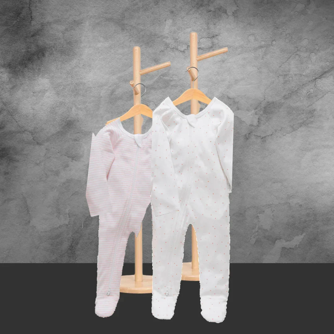 2 Pure Baby Organic Growsuits - Sizes 000 or 00 - Image 2
