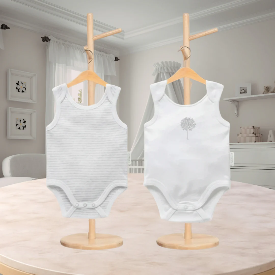 2 Pure Baby Singlet Romper Bodysuits - Size 000