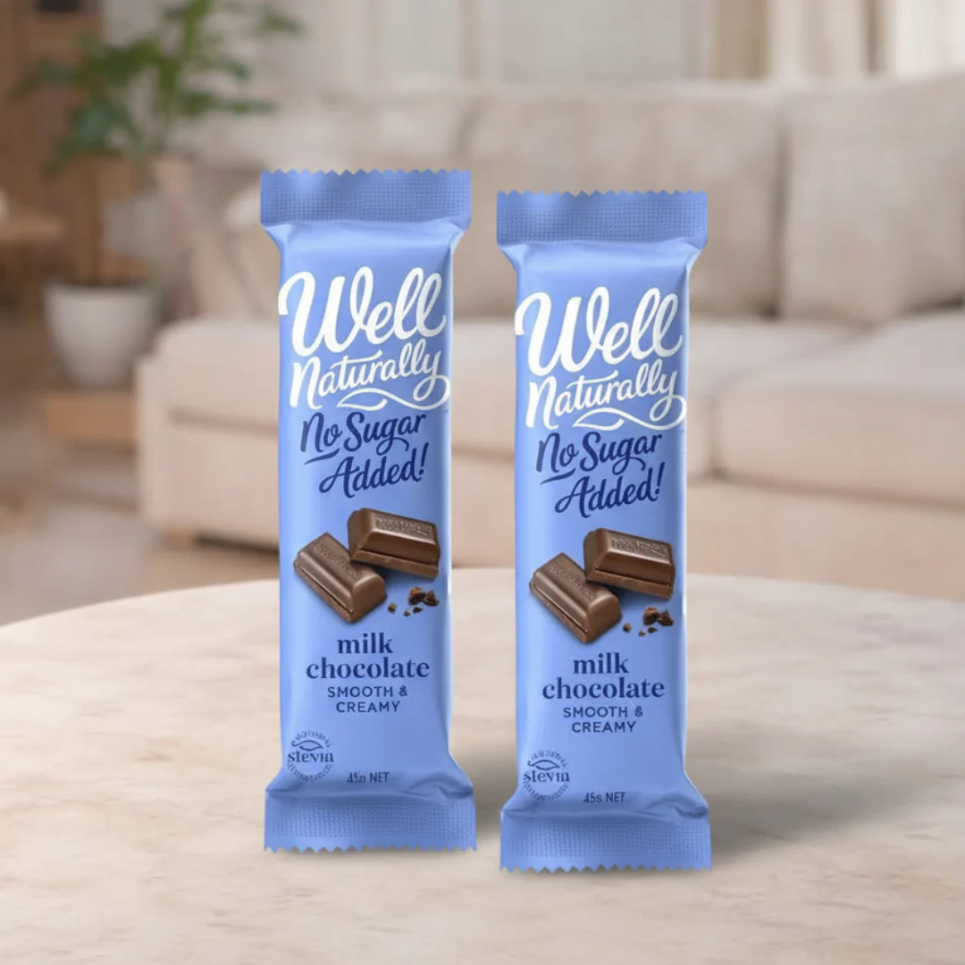 2 Well Naturally Creamy Milk Chocolate Bar 45g