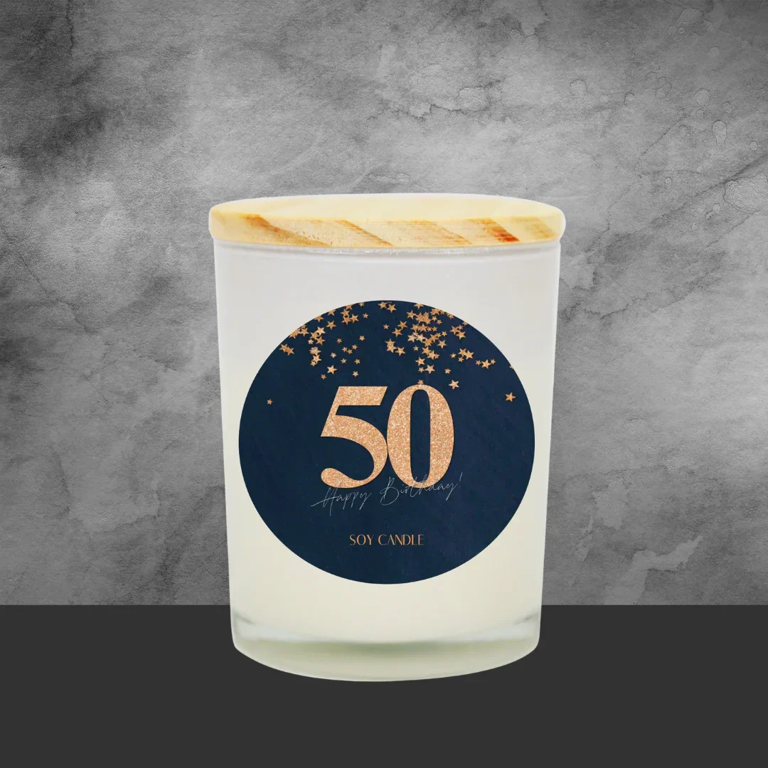 50th Birthday Soy Candle