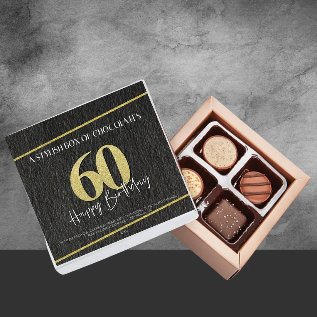 60th Birthday Pure Indulgence Choc Box 40g - Image 2