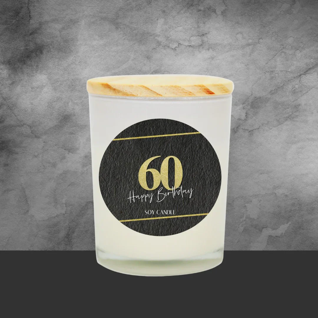 60th Birthday Soy Candle
