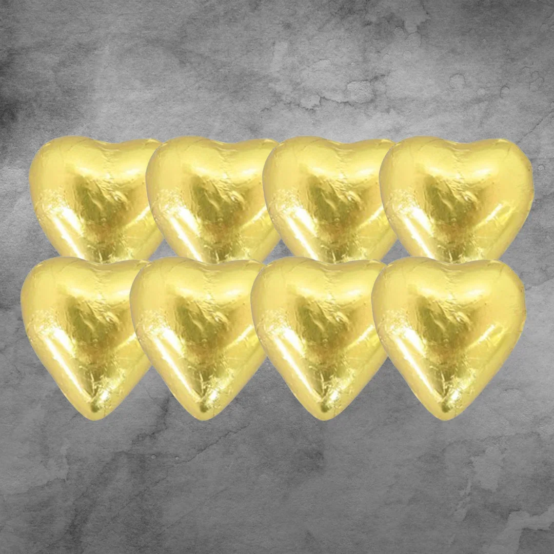 8 Gold Chocolatier Belgian Chocolate Hearts