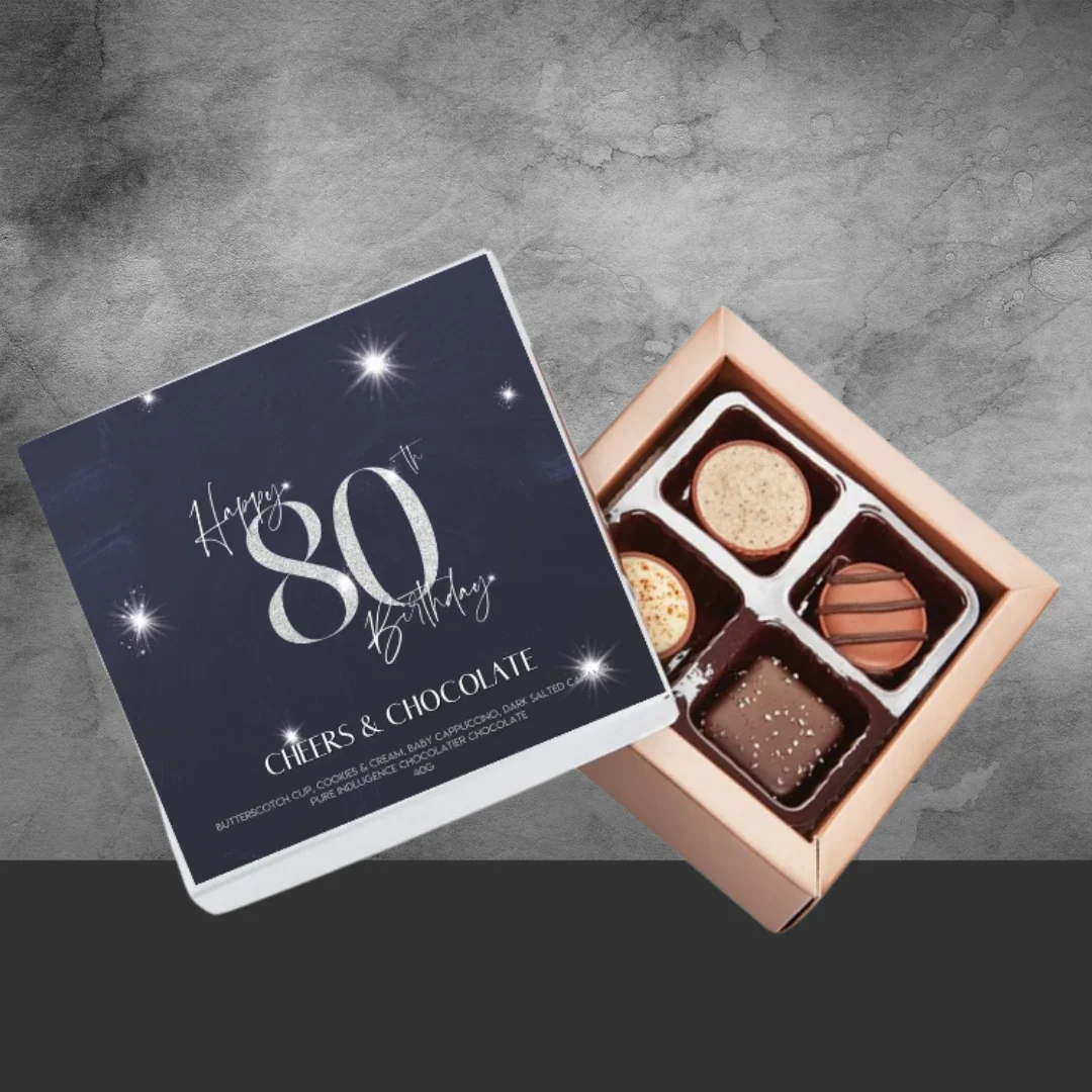 80th Birthday Pure Indulgence Choc Box 40g - Image 2