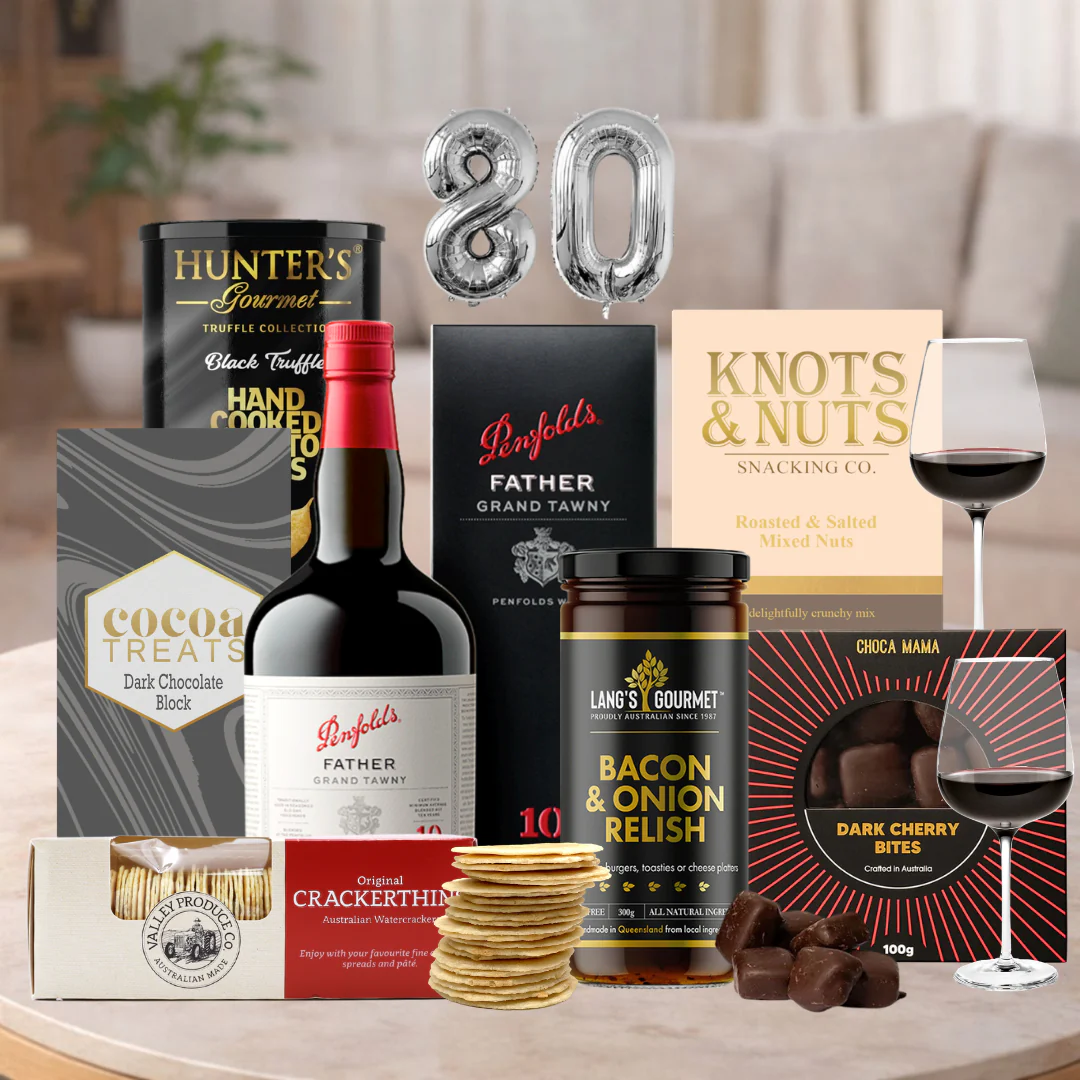 80th Birthdays & Penfolds Port & Snack Hamper