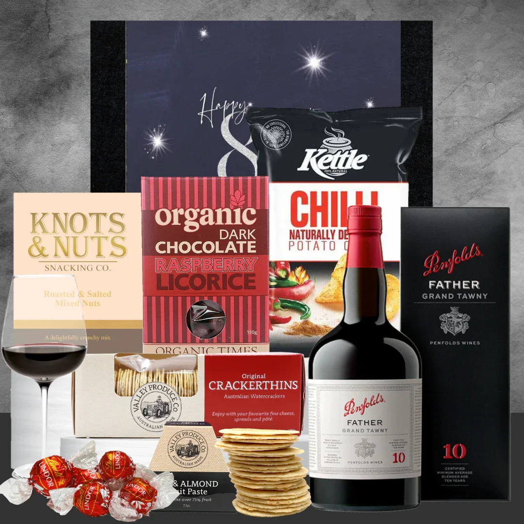 80th Birthdays & Penfolds Port & Snack Hamper - Image 2