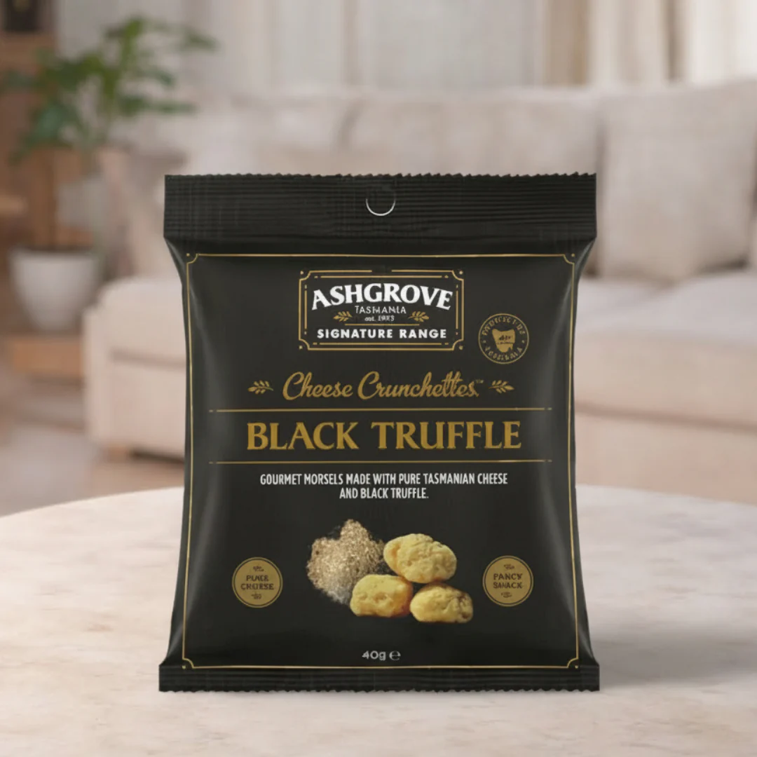 Ashgrove Cheese Crunchettes Black Truffle 40g
