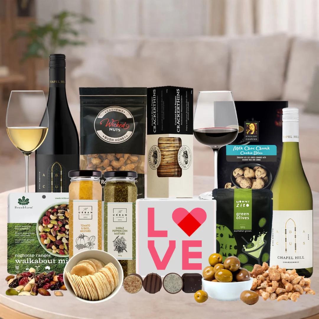 Australian Red & White Valentines Hamper