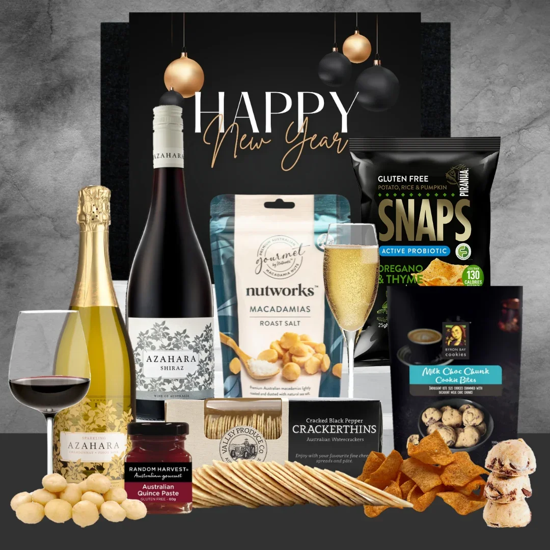 Australian Red & White Wine New Year Gift Hamper - Image 2