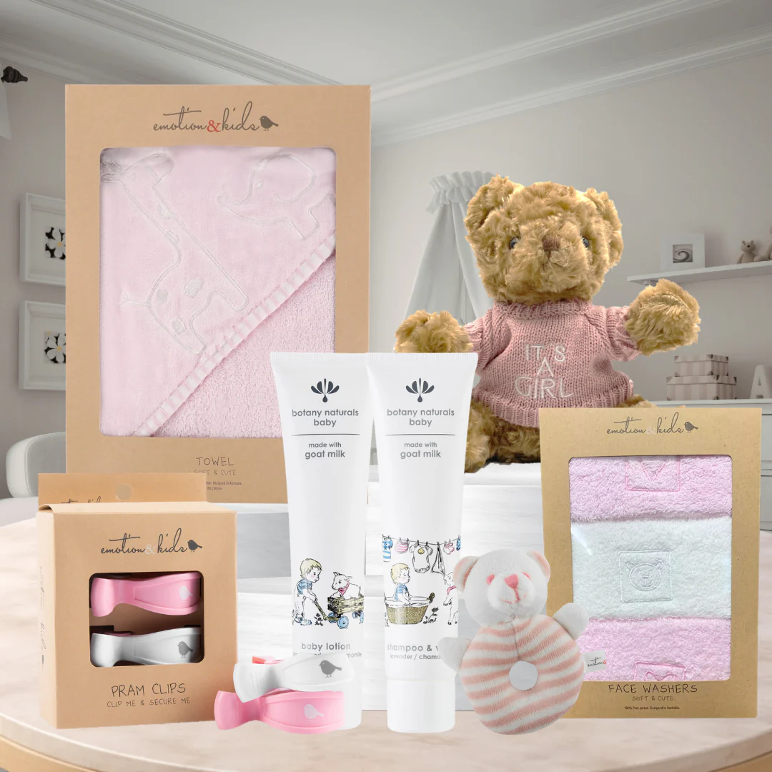 Baby Girl Bathtime & Snuggles Hamper