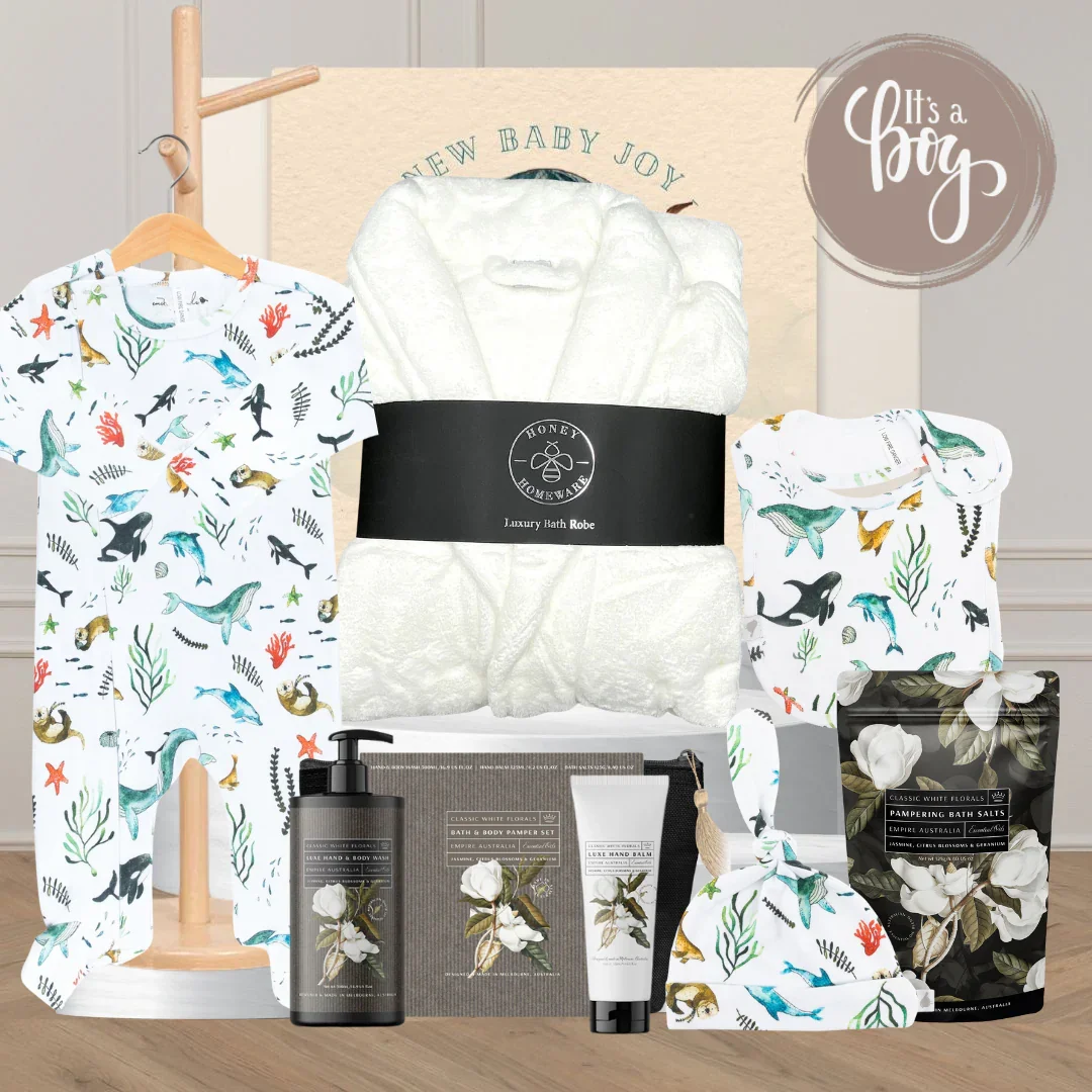 Baby Boy and Mum Baby Shower Hamper