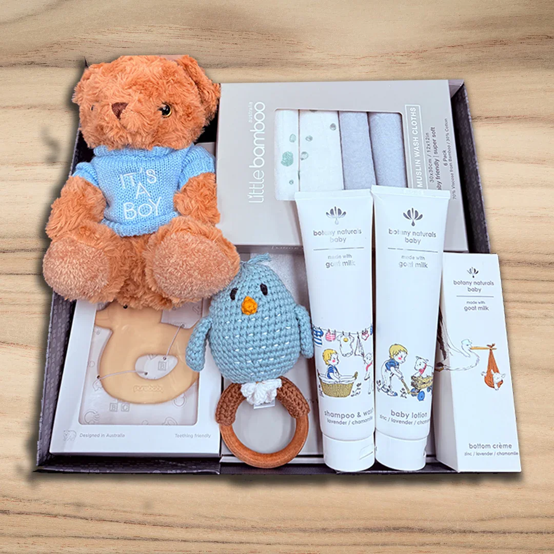 Baby Boy Bathtime Hamper - Image 3