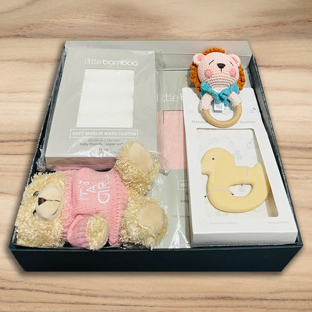 Baby Girl Bathtime Hamper - Image 3
