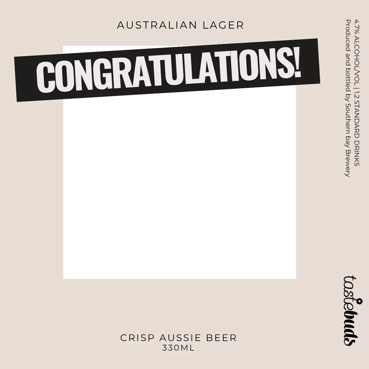 Congratulations Beer Label