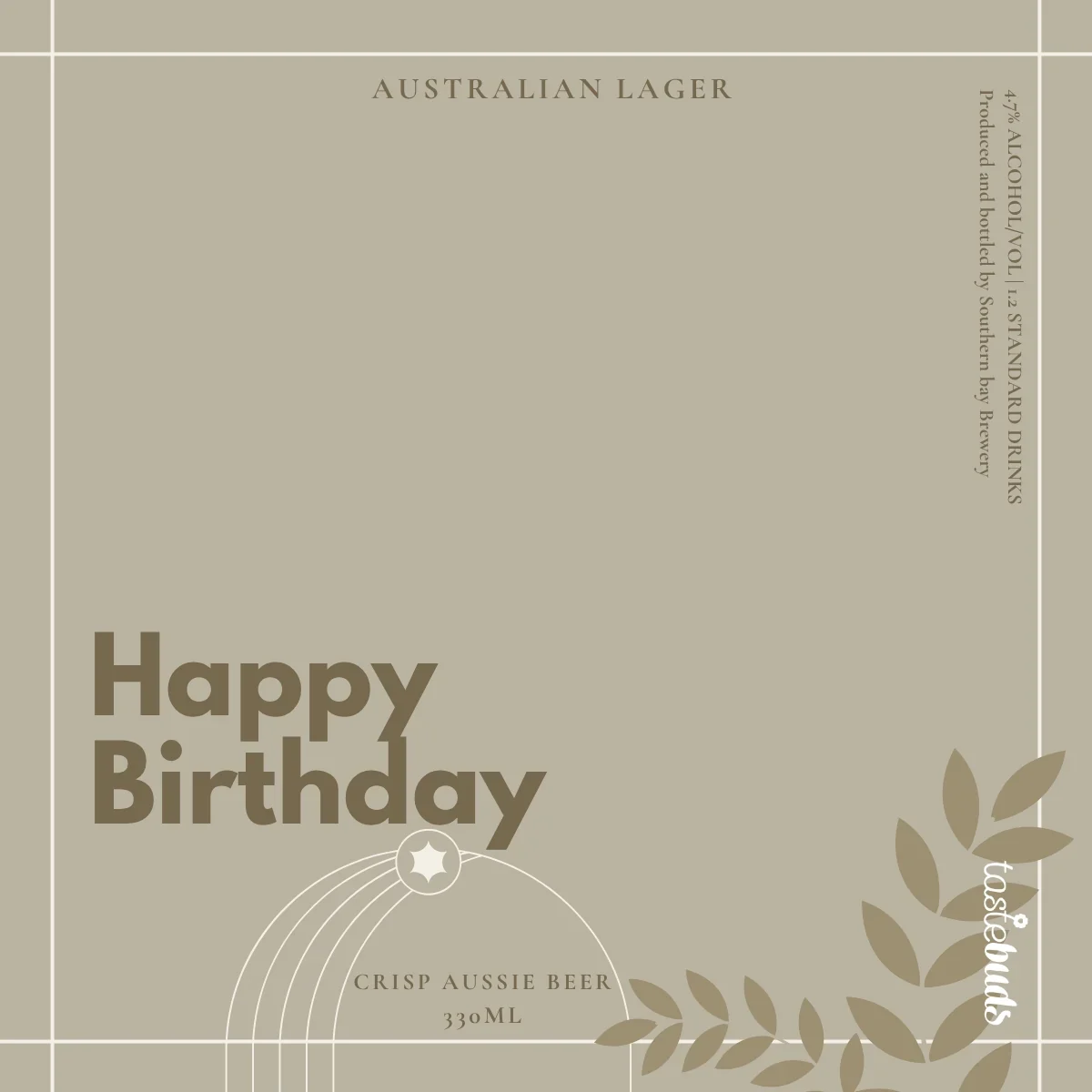 Happy Birthday Beer Label