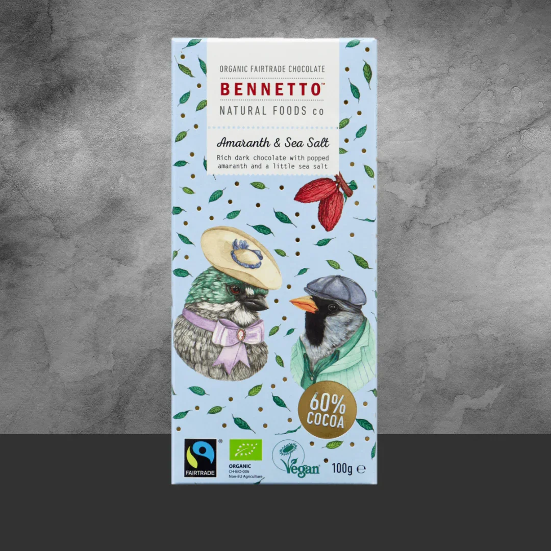 Bennetto Amaranth Sea Salt Chocolate 100g - Image 2