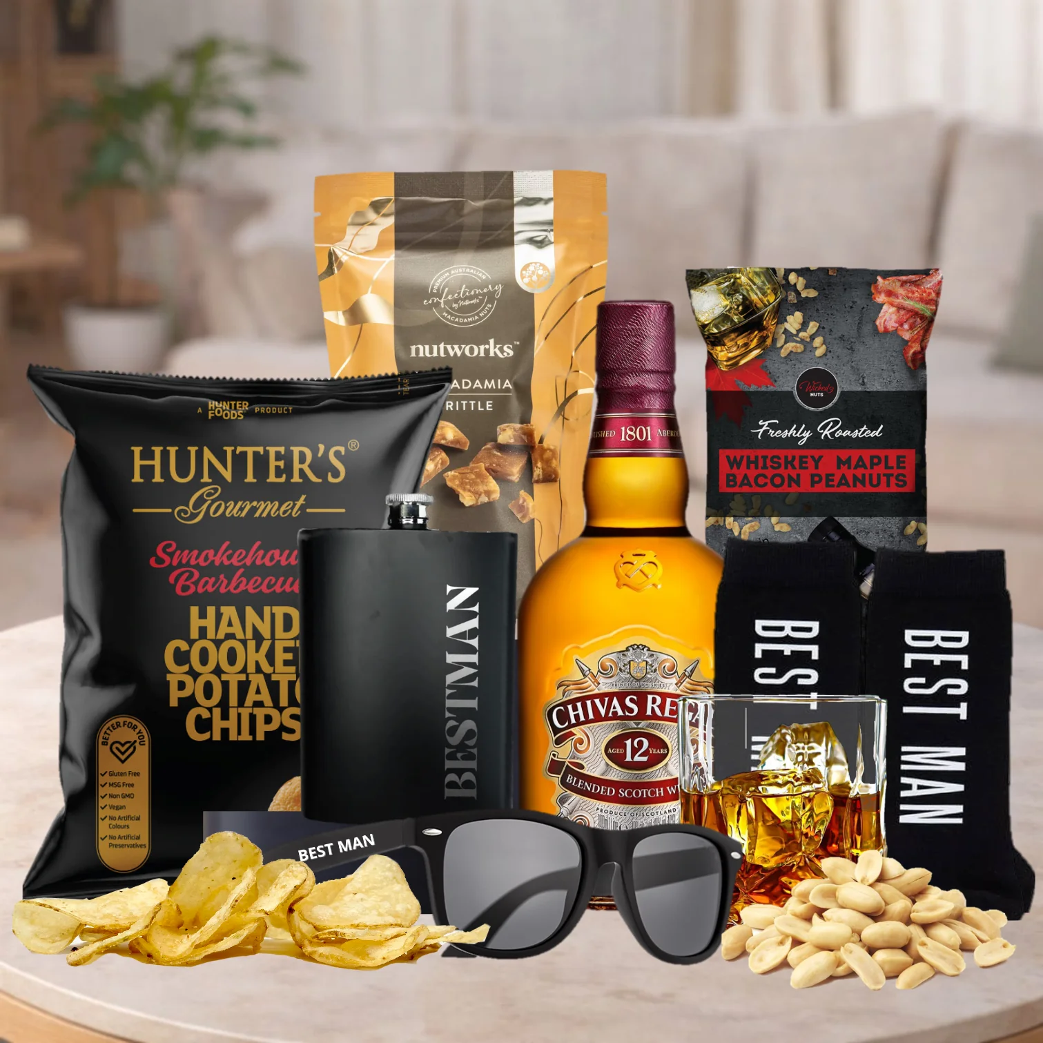 Best Man's Whisky & Flask Hamper