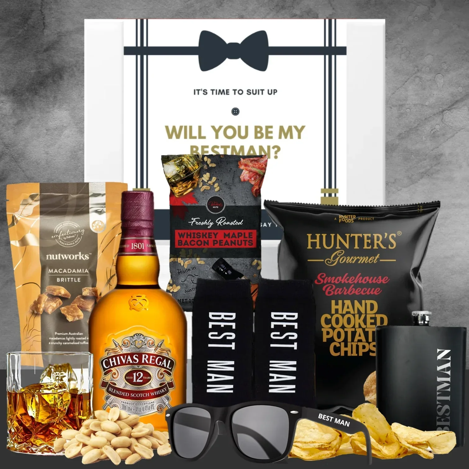 Best Man's Whisky & Flask Hamper - Image 2