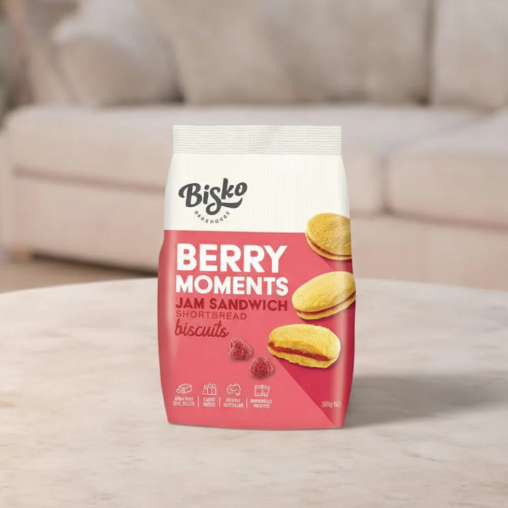 Bisko Berry Moments Jam Sandwich Shortbread Biscuits
