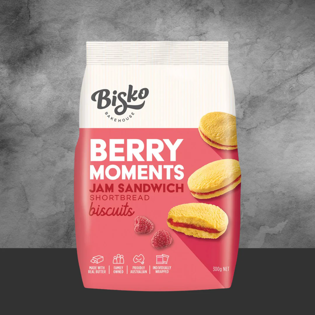 Bisko Berry Moments Jam Sandwich Shortbread Biscuits - Image 2