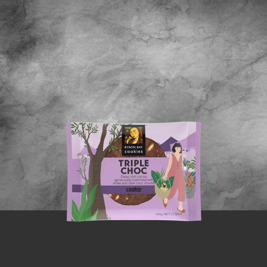Byron Bay Cookies Triple Choc Fudge Café Cookie 60g - Image 2