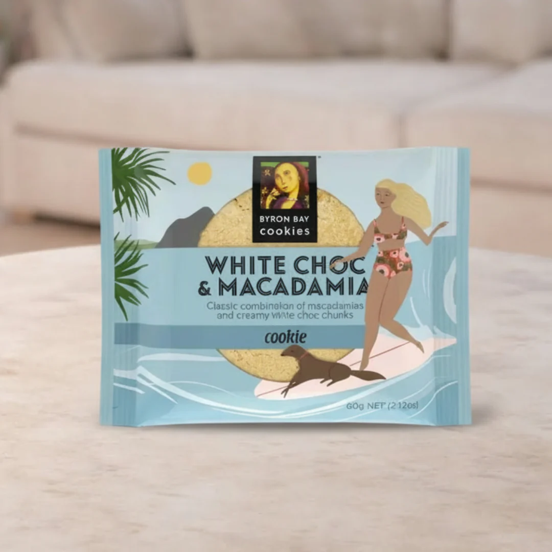 Byron Bay Cookies White Choc Macadamia Café Cookie 60g