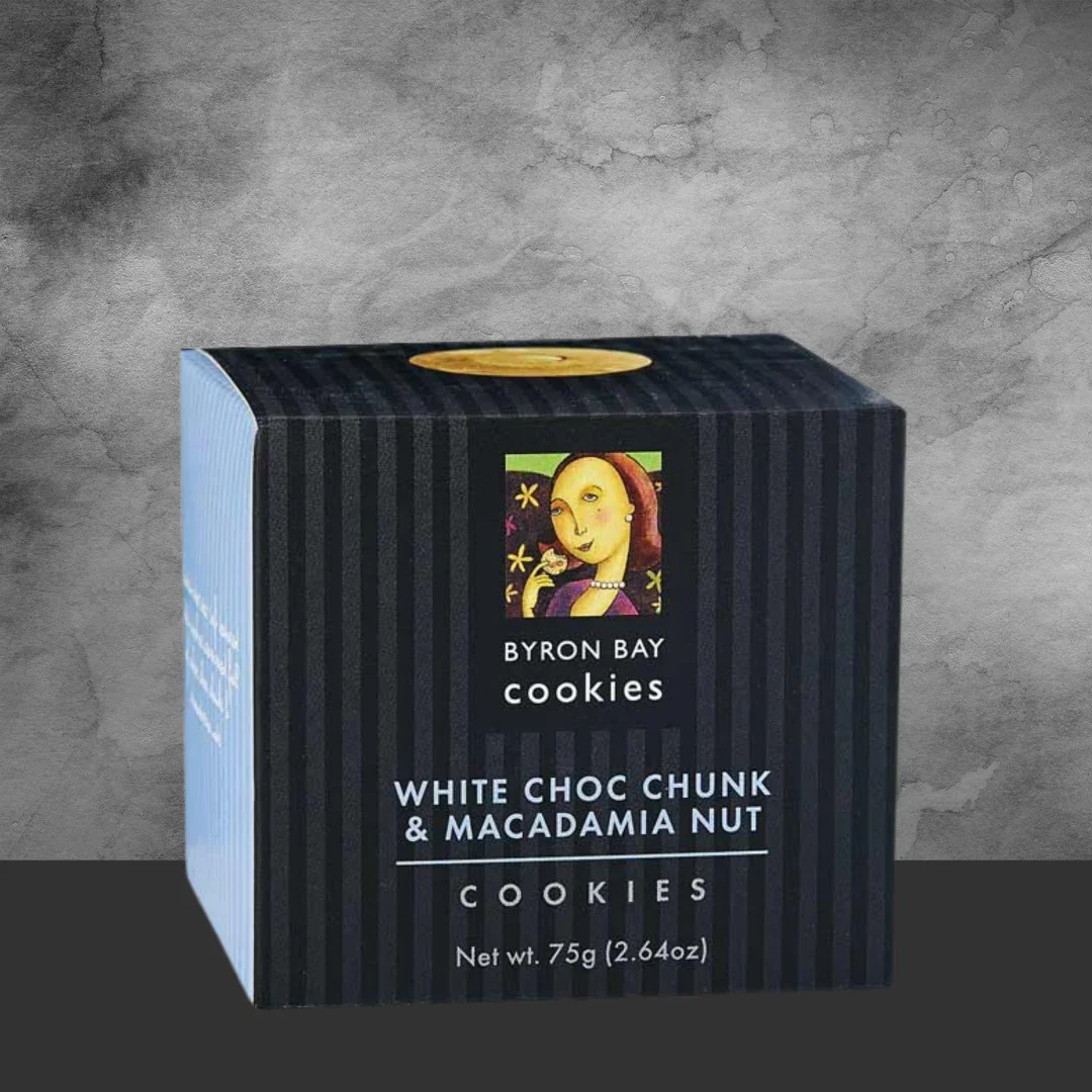 Byron Bay Cookies White Choc Macadamia Cookie Cube 75g - Image 2