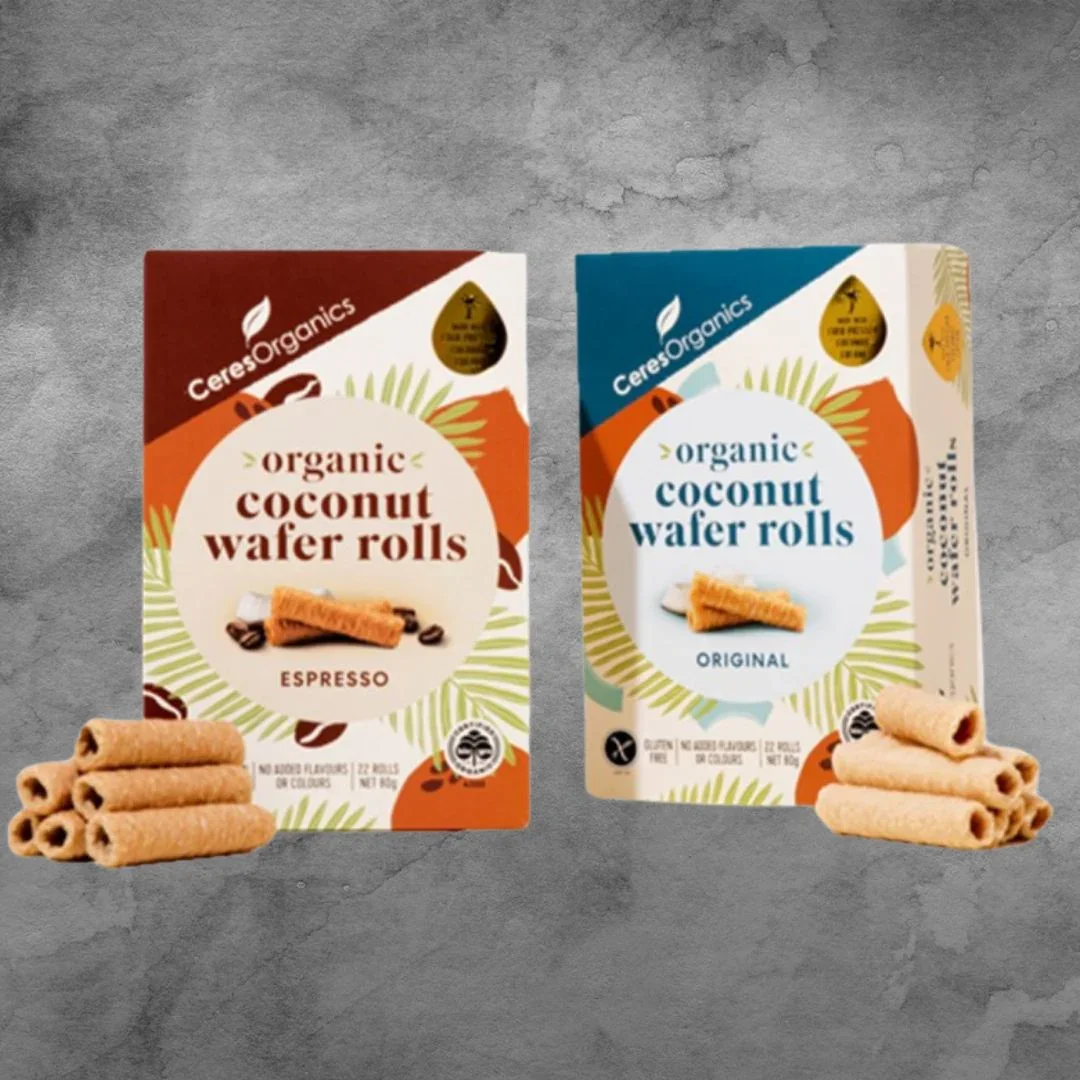 Ceres Organics Coconut Wafer Rolls 80g - Image 2