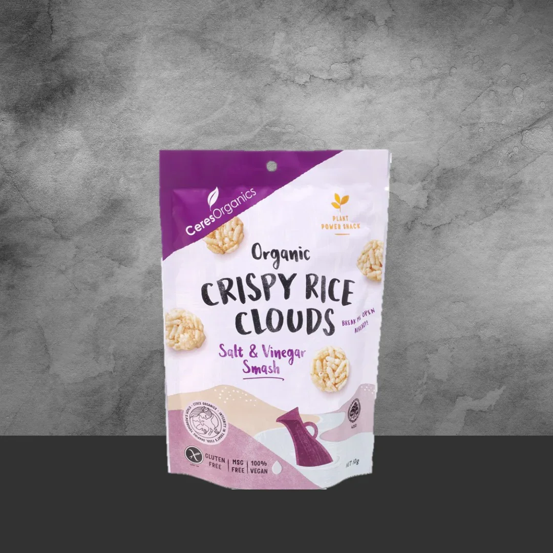 Ceres Organics Salt & Vinegar Crispy Rice Clouds 50g - Image 2