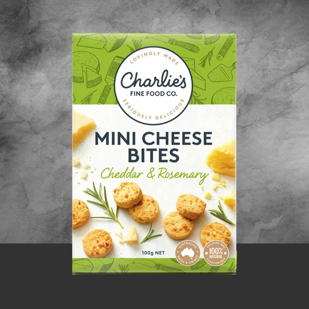 Charlie's Fine Food Co. Cheddar & Rosemary Mini Cheese Bites 100g - Image 2