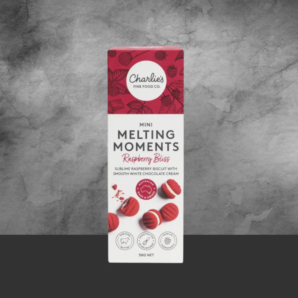 Charlies Fine Food Co. Raspberry Bliss Mini Melting Moments 50g - Image 2