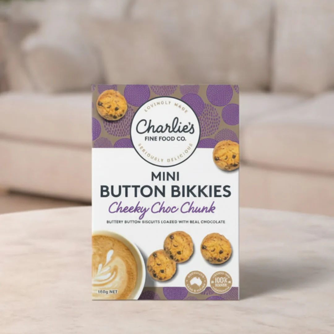 Charlie's Fine Foods Co. Cheeky Choc Chunk Mini Bikkie Bites 100g