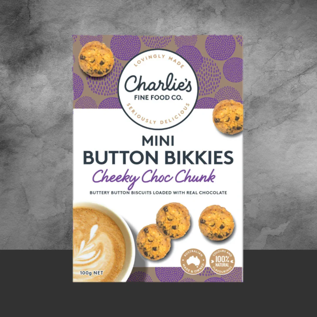 Charlie's Fine Foods Co. Cheeky Choc Chunk Mini Bikkie Bites 100g - Image 2