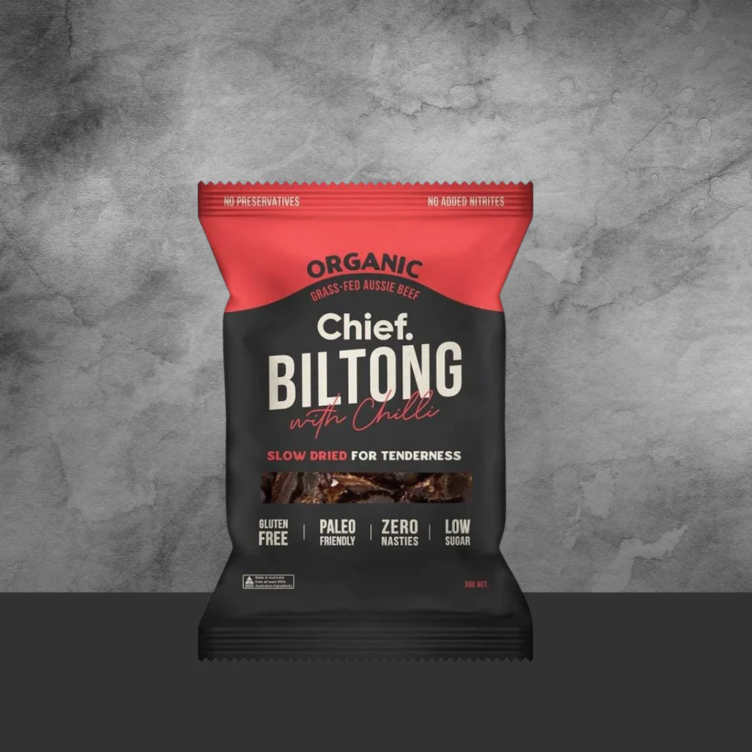 Chief Nutrition Organic Beef and Chilli Biltong 30g - Image 2
