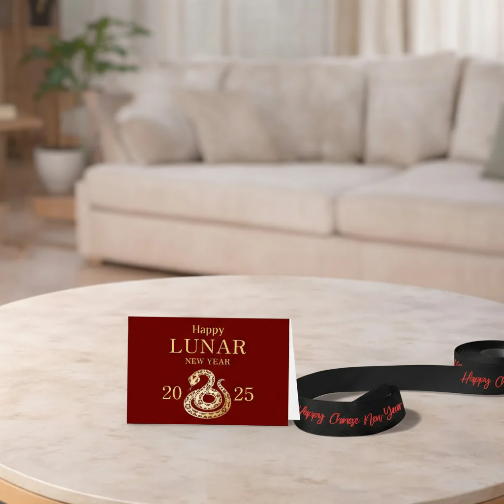 Chinese New Year Black & Red Ribbon