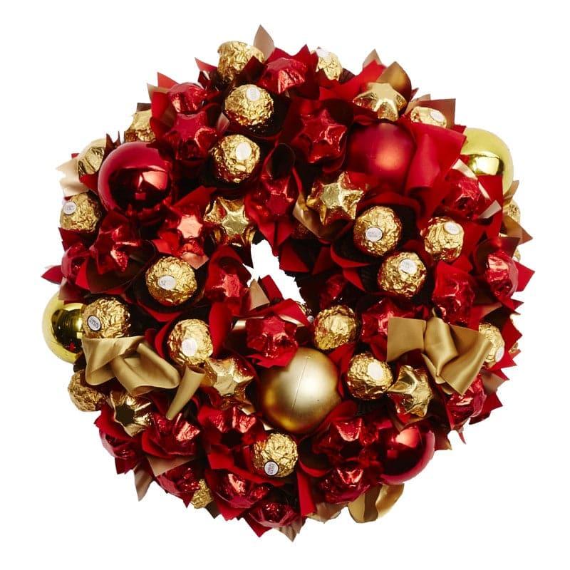 Chocolate Bauble Christmas Wreath
