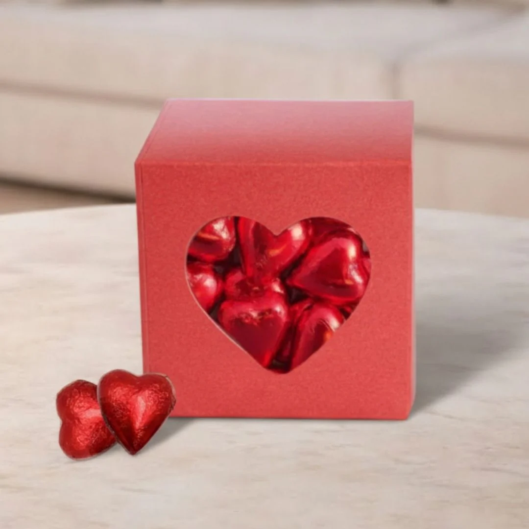 Chocolatier Assorted Foiled Hearts Box 10 Chocolate Hearts
