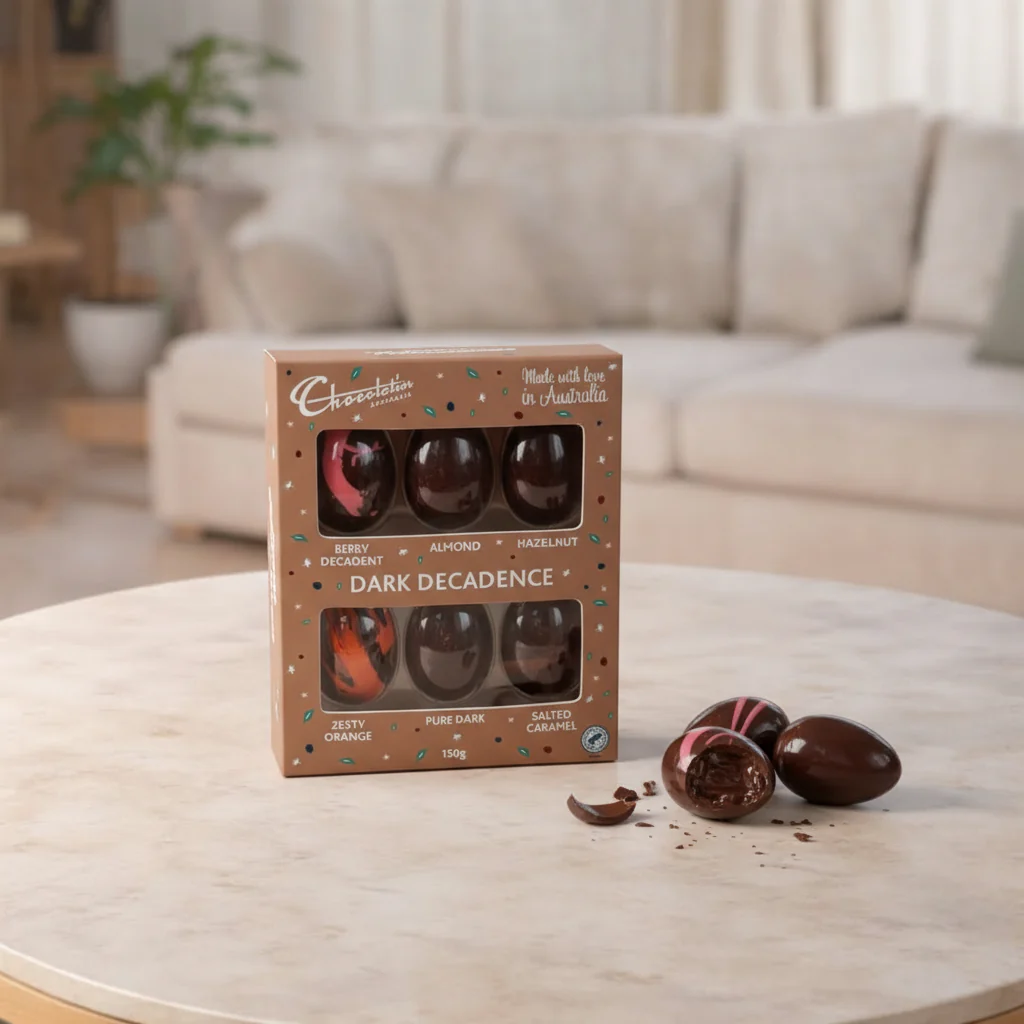 Chocolatier Decadent Dark Chocolate Easter Egg Selection 6 Pack 150g