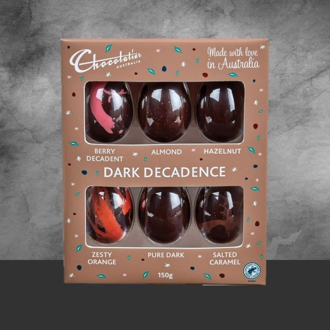 Chocolatier Decadent Dark Chocolate Easter Egg Selection 6 Pack 150g - Image 2
