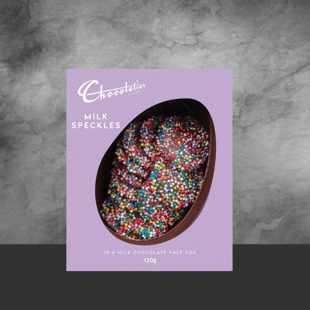 Chocolatier Half Egg with Speckles Milk 120g