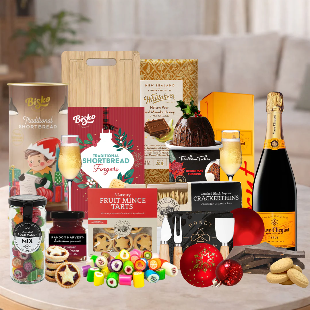Christmas Hamper With Veuve Champagne