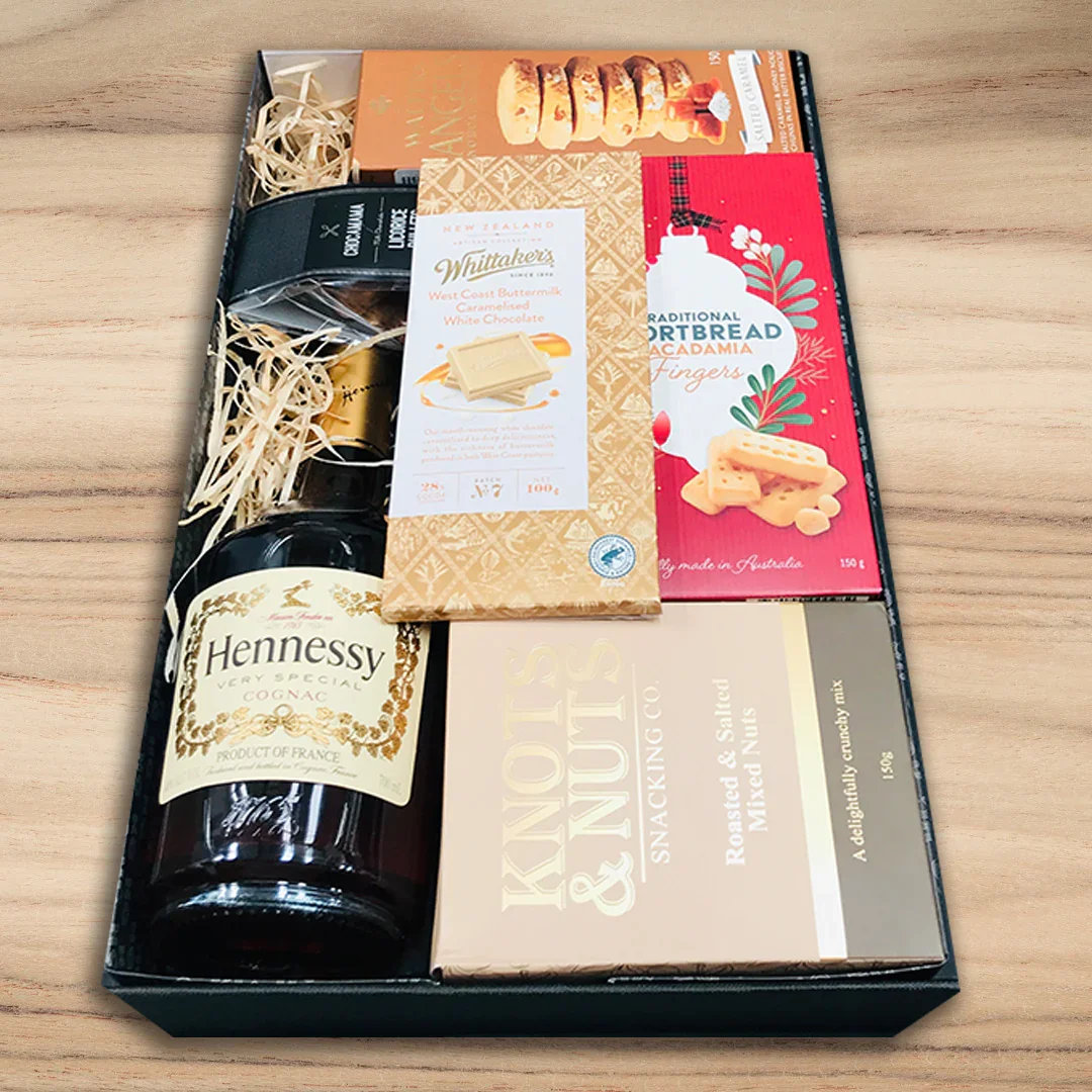 Cognac & Snacks Christmas Hamper - Image 2