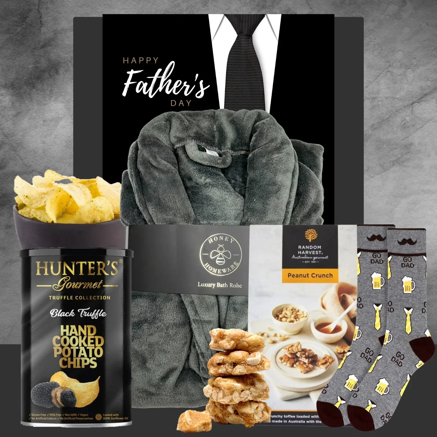 Dad's Snacking in a Luxury Robe Hamper - Image 4
