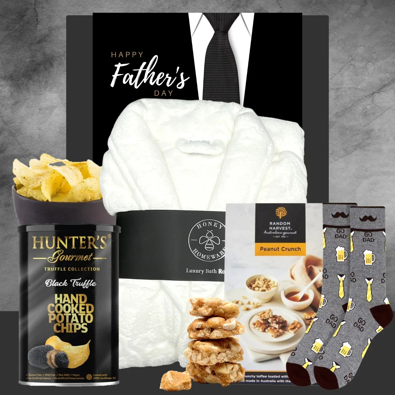 Dad's Snacking in a Luxury Robe Hamper - Image 5