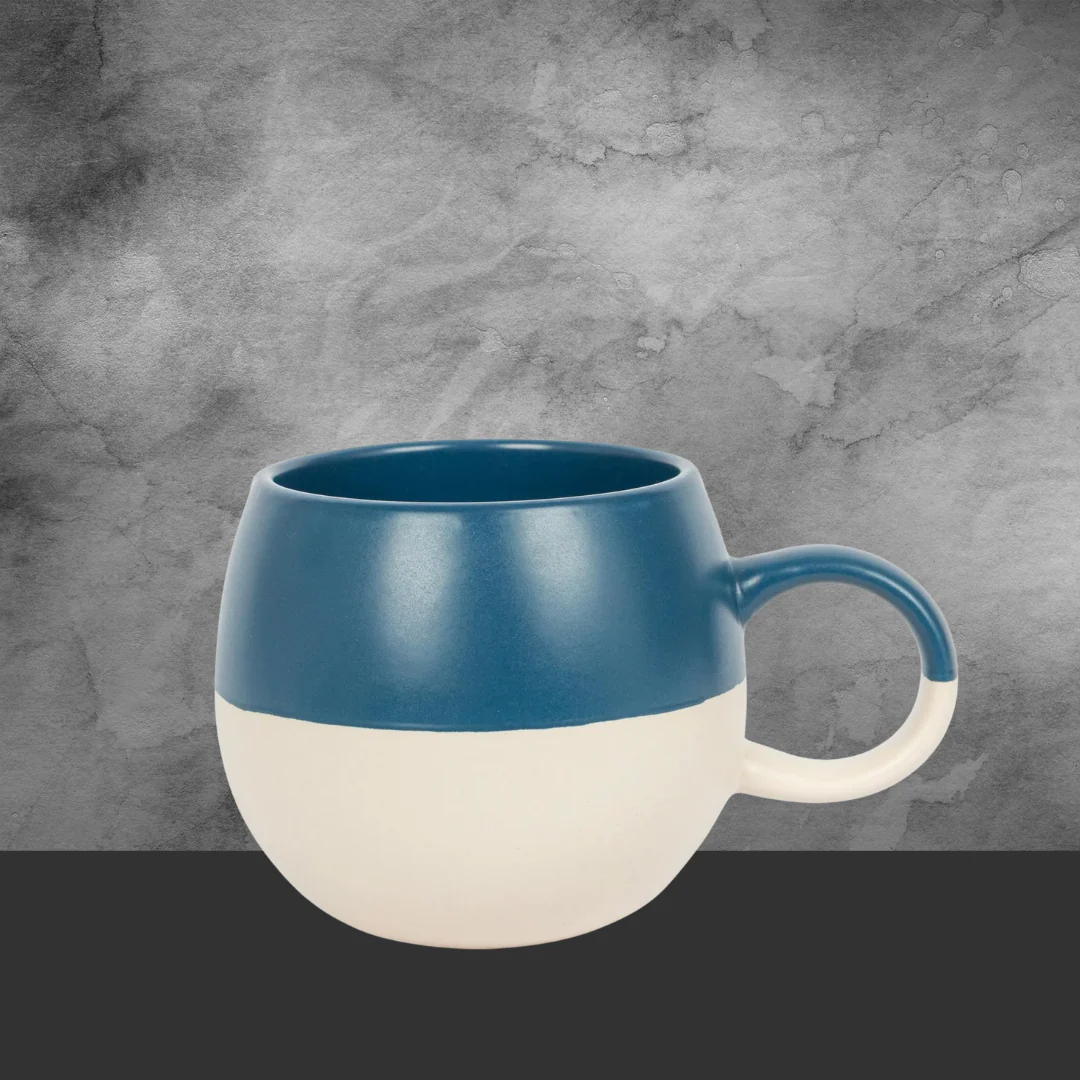 Dipped Sphere Stoneware Mug - Navy 340ml - Image 2