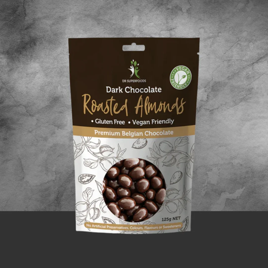 Dr Superfoods Roasted Almonds in Dark Chocolate 125g - Image 2