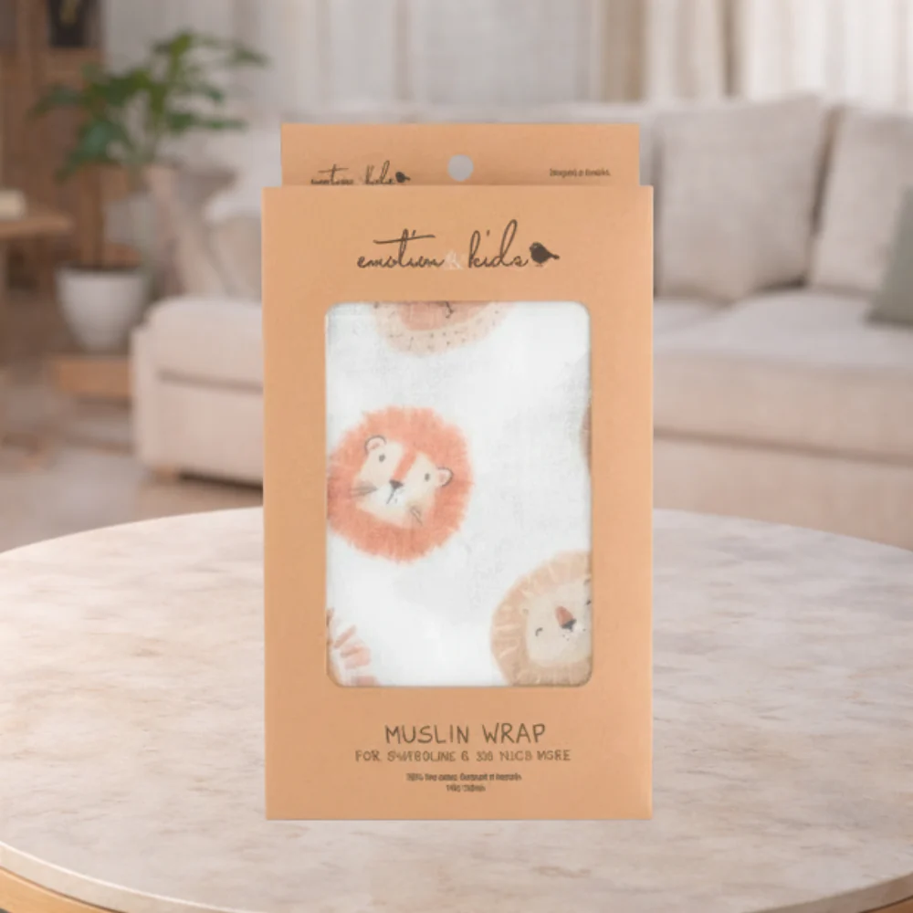 Emotion & Kids Lions Muslin Wrap