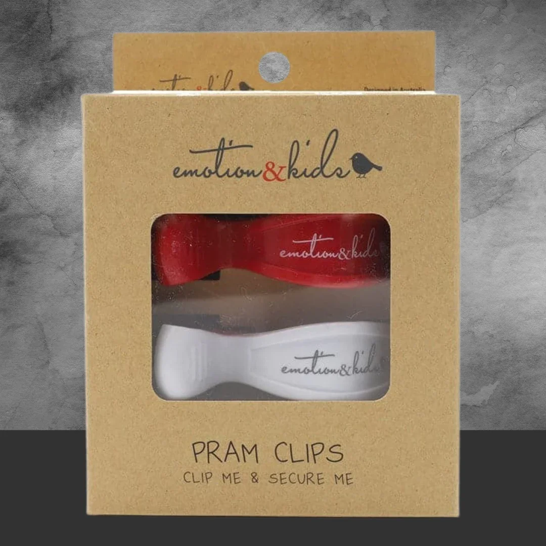 Emotion & Kids Red/White Pram Clips - Image 2